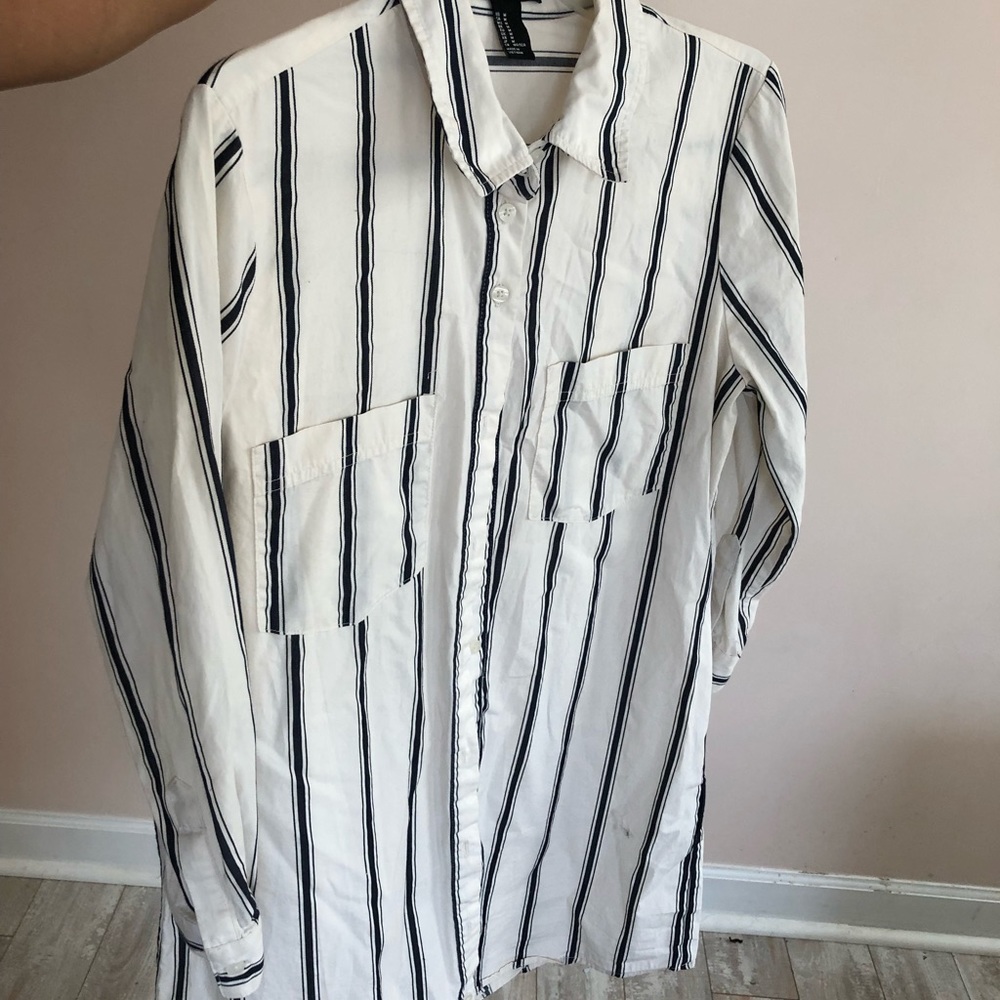FOREVER 21 Striped Tunic Shirt